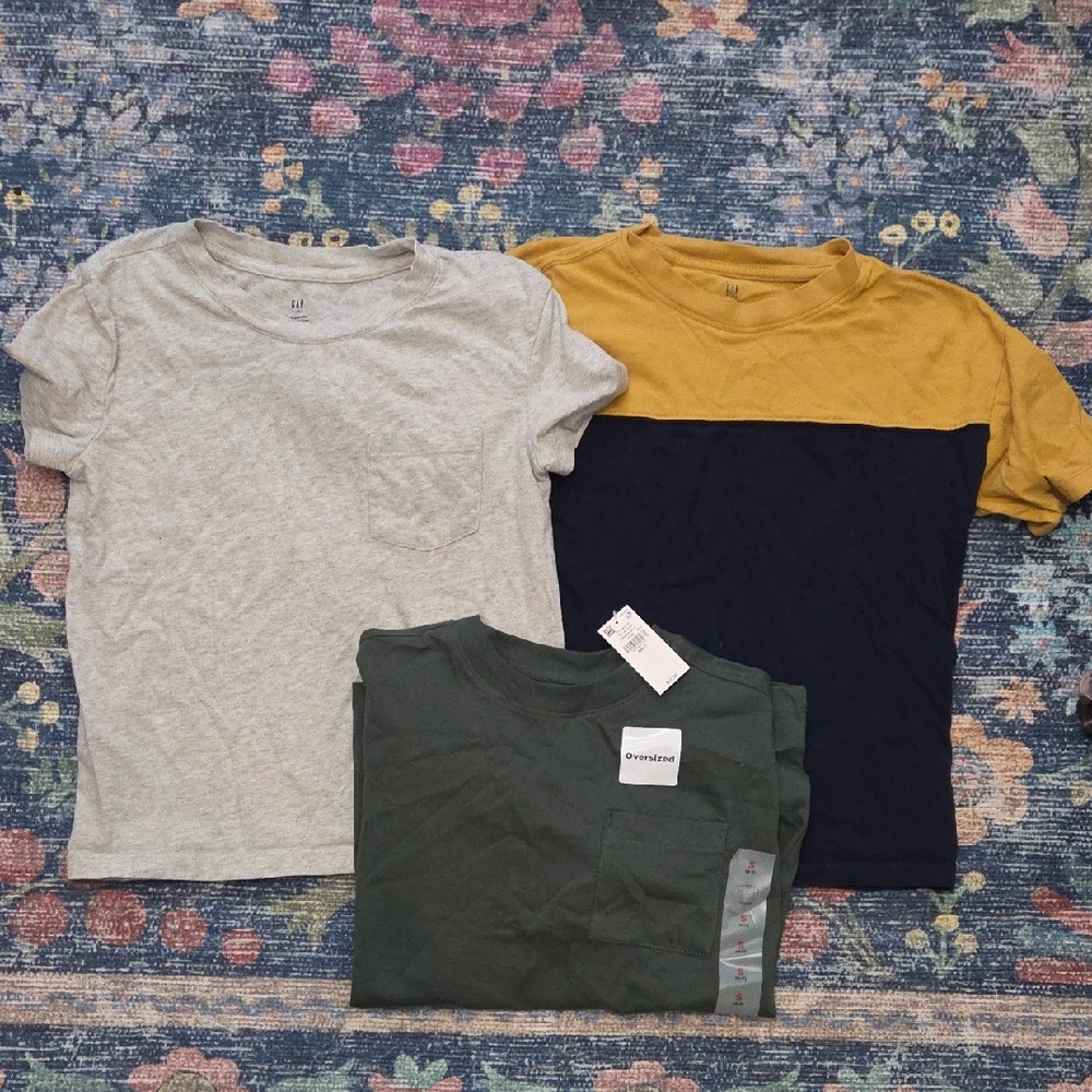 GAP Kids T-Shirt Trio - Gray, Mustard, and Green